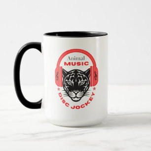 dance animal musical animals disc jockey cdj mug