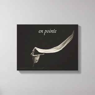 Dance Art, Black and White, Ballet, en pointe Canvas Print