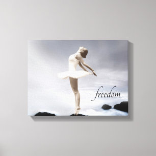 Dance Art, Black and White, Ballet, Freedom Canvas Print