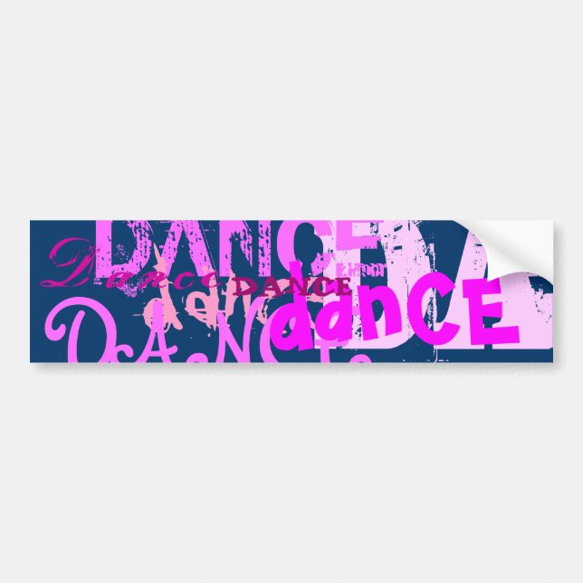 Dance Art In Pink Bumper Sticker (Front)