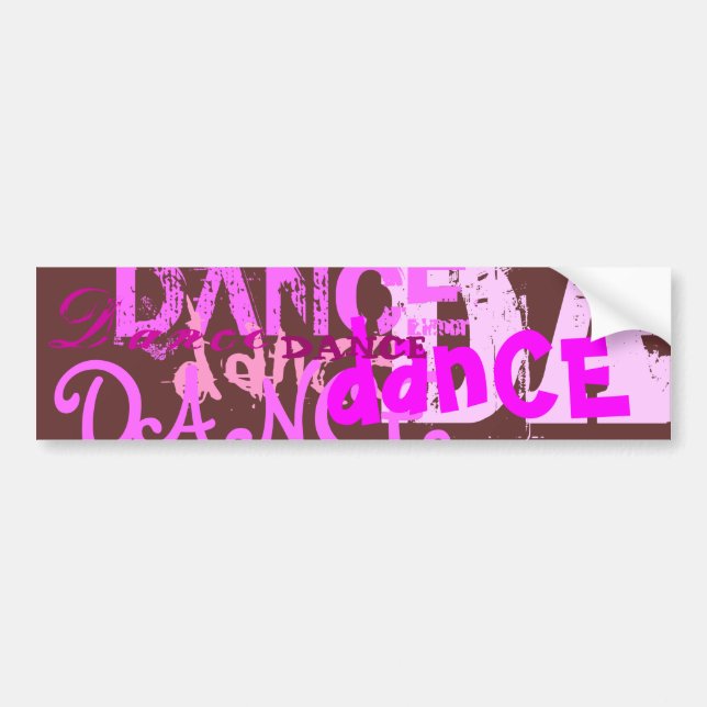 Dance Art In Pink Bumper Sticker (Front)