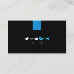 Dance Artist Modern Aqua Blue Business Card