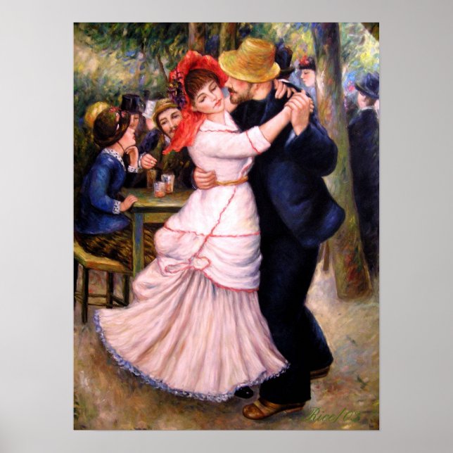 Dance at Bougival 1882,Renoir Reproduction Print (Front)