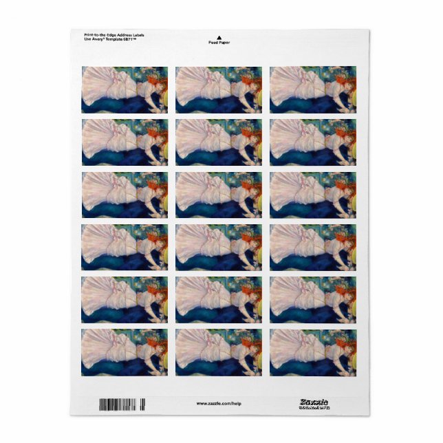 Dance at Bougival, 1883 by Pierre-Auguste Renoir Label (Full Sheet)