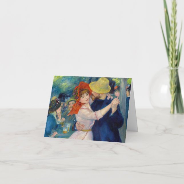 Dance at Bougival, 1883 by Pierre-Auguste Renoir Thank You Card (Front)