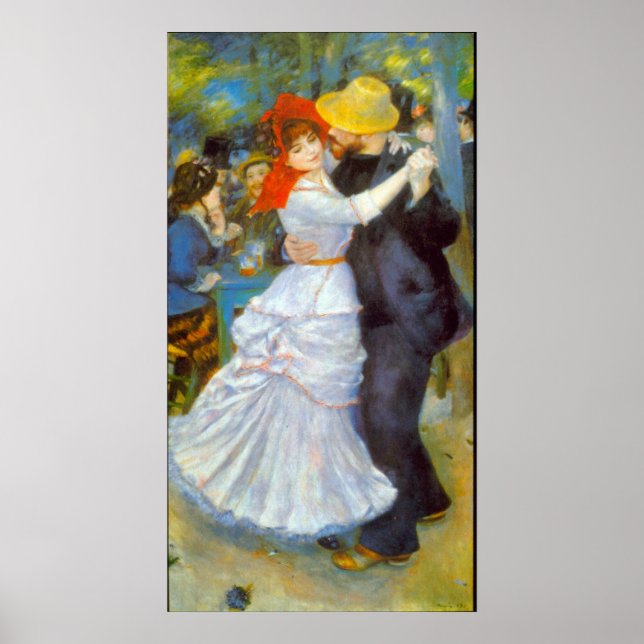 Dance at Bougival by Pierre Renoir Poster (Front)