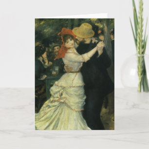 Dance at Bougival by Pierre Renoir, Vintage Art Card