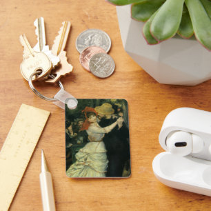 Dance at Bougival by Pierre Renoir, Vintage Art Key Ring