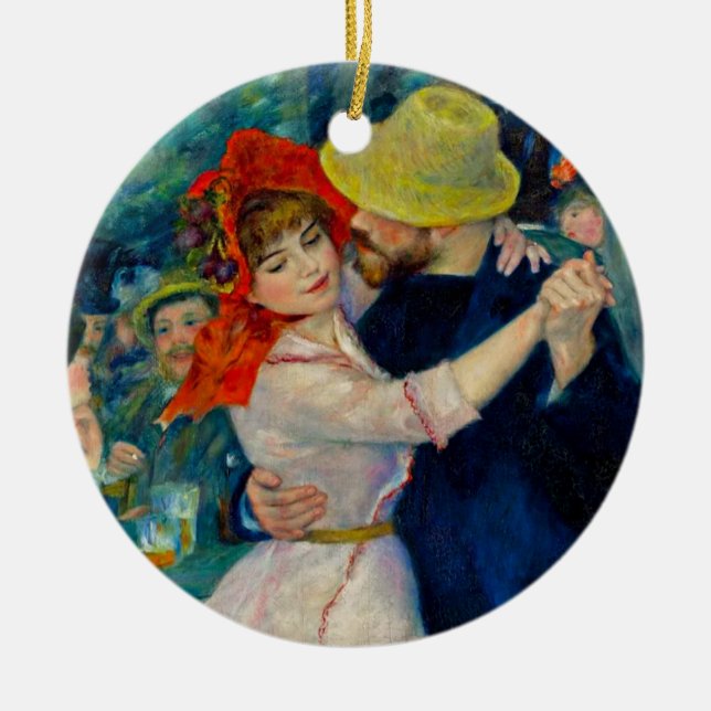 Dance at Bougival Pierre Renoir Ceramic Tree Decoration (Front)