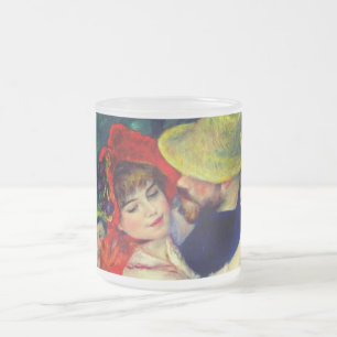 Dance at Bougival Pierre Renoir Frosted Glass Coffee Mug