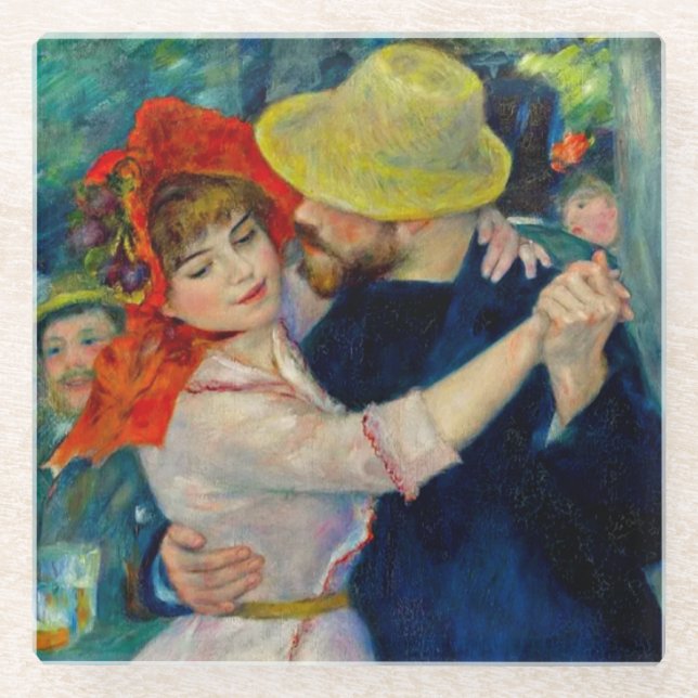 Dance at Bougival Pierre Renoir Glass Coaster (Front)