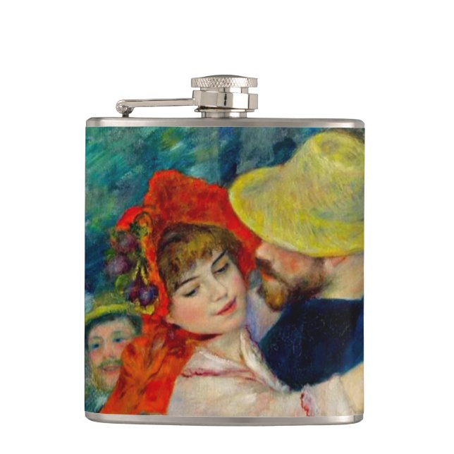 Dance at Bougival Pierre Renoir Hip Flask (Front)