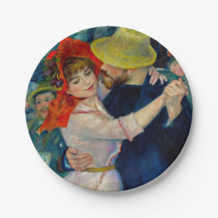 Dance at Bougival Pierre Renoir Paper Plate