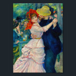 Dance at Bougival Pierre Renoir Photo Print<br><div class="desc">Photo Print featuring Pierre-Auguste Renoir’s oil painting Dance at Bougival (1883). A beautiful woman in a pink dress and red hat dances with a handsome man in a blue suit. A great gift for French art and Impressionism collectors.</div>