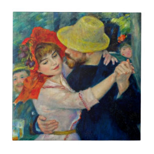 Dance at Bougival Pierre Renoir Tile