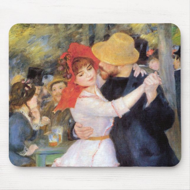 Dance at Bougival - Renoir Impressionist Painting Mouse Mat (Front)