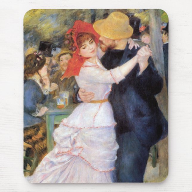 Dance at Bougival - Renoir Impressionist Painting Mouse Mat (Front)