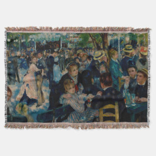 Dance at Le Moulin de la Galette - Auguste Renoir Throw Blanket