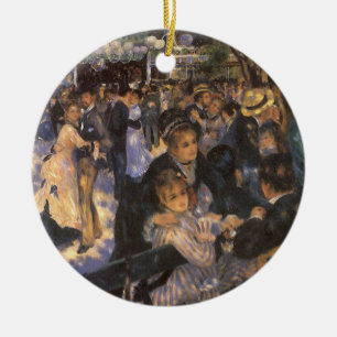 Dance at Le Moulin de la Galette by Pierre Renoir Ceramic Tree Decoration