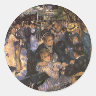 Dance at Le Moulin de la Galette by Pierre Renoir Classic Round Sticker
