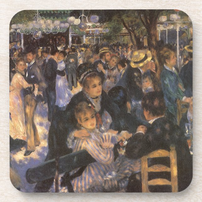 Dance at Le Moulin de la Galette by Pierre Renoir Coaster (Front)