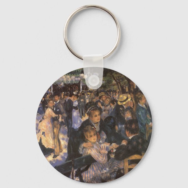 Dance at Le Moulin de la Galette by Pierre Renoir Key Ring (Front)