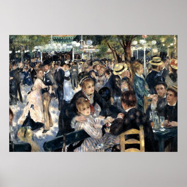 Dance at Le Moulin de la Galette by Pierre Renoir Poster (Front)