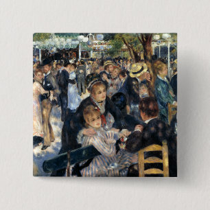 Dance at Le Moulin de la Galette by Renoir 15 Cm Square Badge