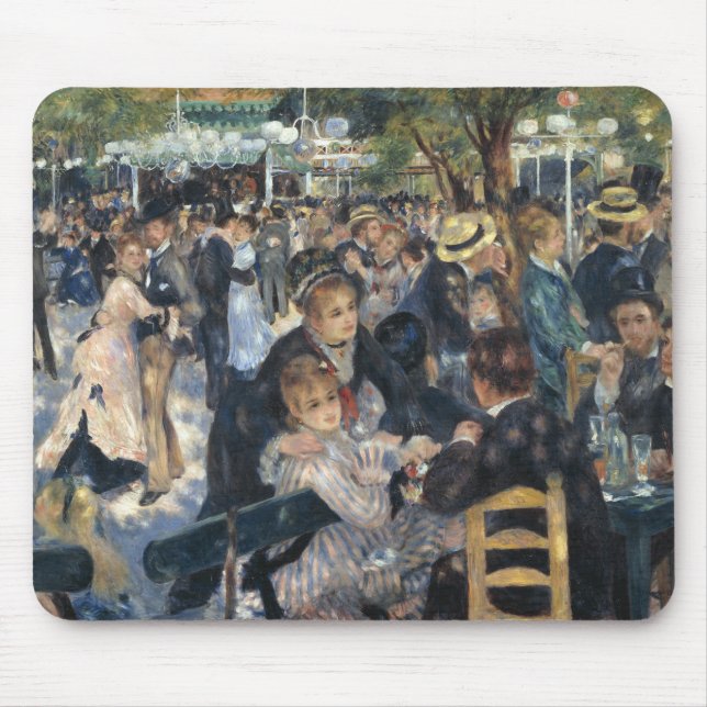 Dance at Le Moulin de la Galette - Renoir Painting Mouse Mat (Front)