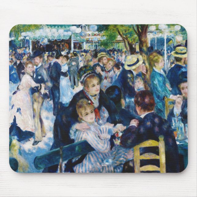 Dance at the Moulin de la Galette Auguste Renoir Mouse Mat (Front)