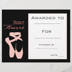 Dance award girl ballet shoes pink dancer