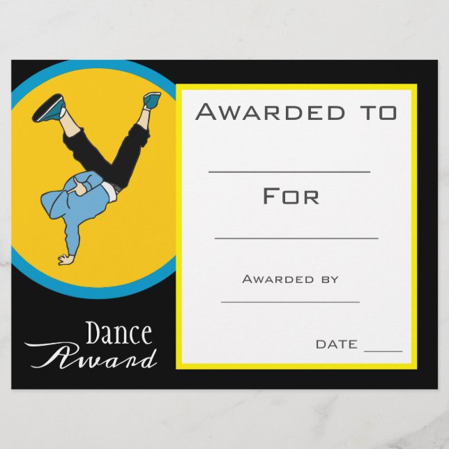 Dance award hip hop dancer (Front)