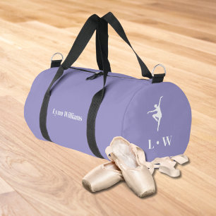 Dance Bag Purple Initials Name Duffle Bag