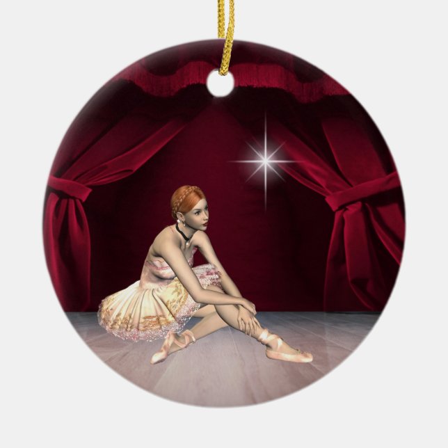 Dance Ballerina Ceramic Tree Decoration (Front)