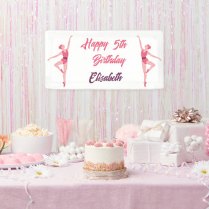 Dance ballerina personalisation Happy Birthday Banner