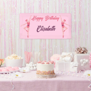 Dance ballerina personalisation Happy Birthday Banner