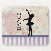 Dance - Ballerina Silhouette on Vintage Background