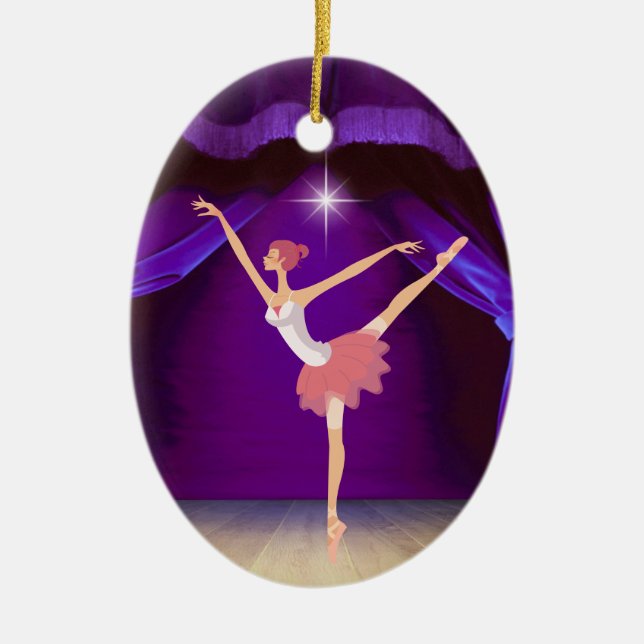 Dance Ballerina - SRF Ceramic Tree Decoration (Front)
