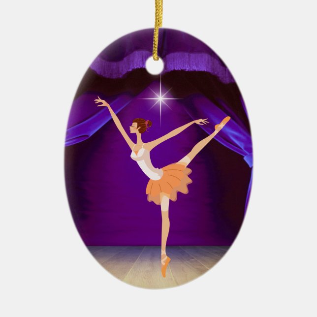 Dance Ballerina - SRF Ceramic Tree Decoration (Front)