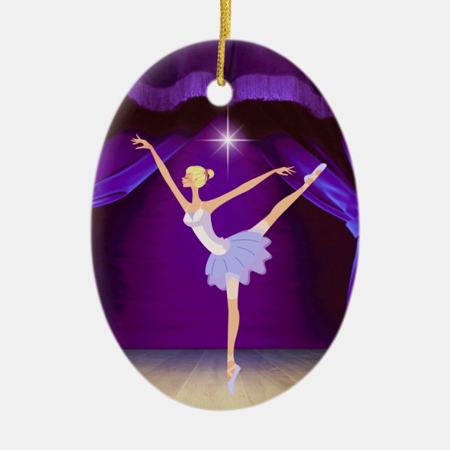 Dance Ballerina - SRF Ceramic Tree Decoration (Front)
