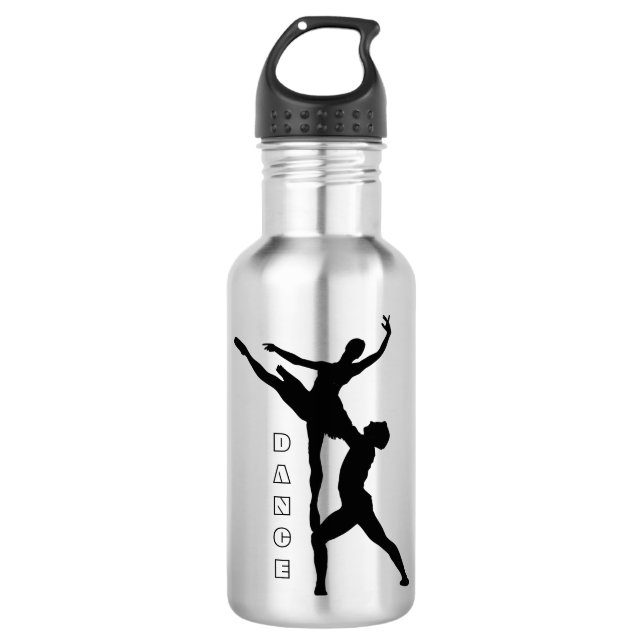 Dance Ballet Couple Metal Water Bottle (Front)