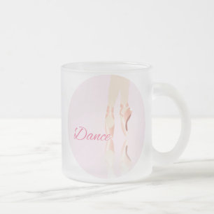Dance Ballet Slippers Frosted Glass Coffee Mug