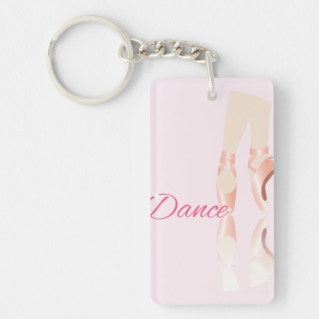 Dance Ballet Slippers Key Ring (Front)