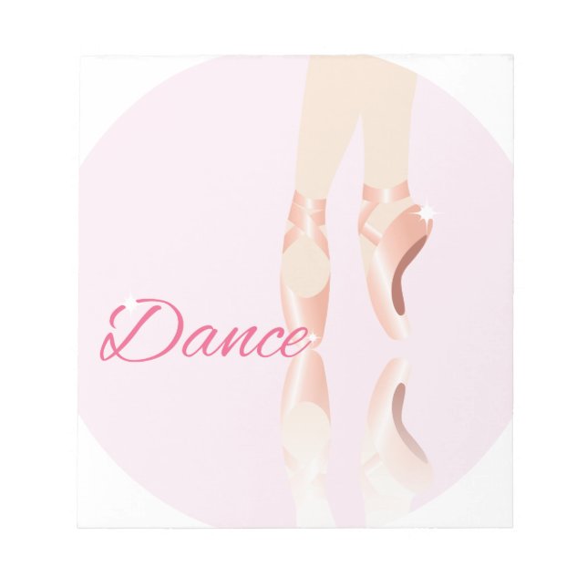 Dance Ballet Slippers Notepad (Front)