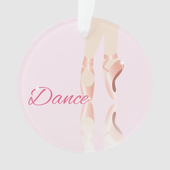 Dance Ballet Slippers Ornament (Front)