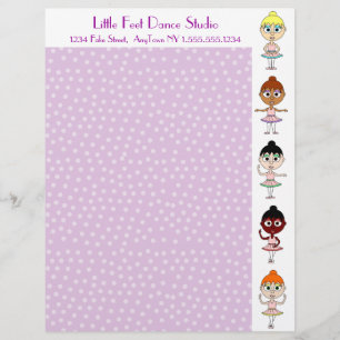Dance / Ballet Studio Purple Letterhead