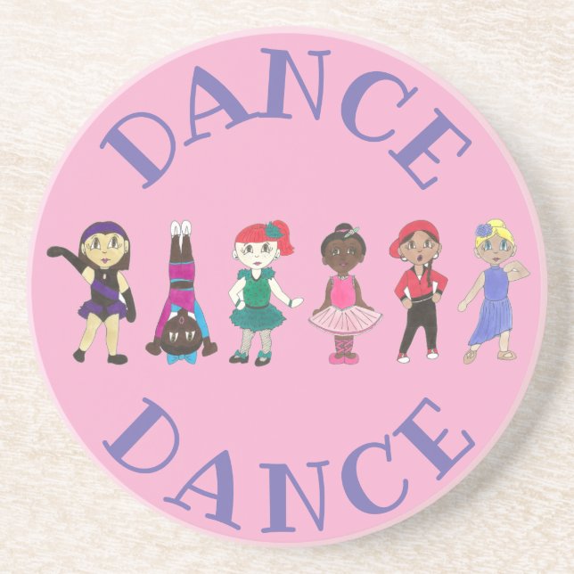 DANCE Ballet Tap Jazz Acro Hip Hop Lyrical Dancers Coaster (Front)