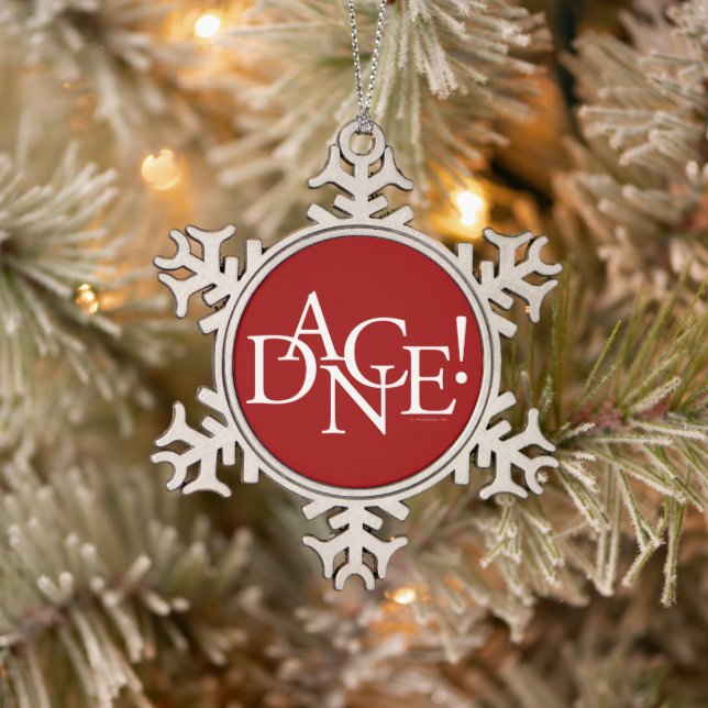 Dance! (basic) snowflake pewter christmas ornament (Tree)