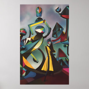 Dance Before Dawn - Ken Gauge Surreal Art Poster