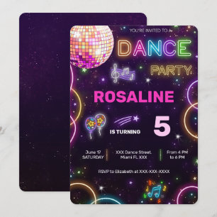 Dance Birthday Invitation